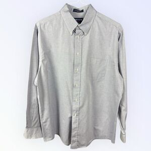 DOVER by ARROW Light Blue Pinpoint Oxford Cotton Blend Button Down Shirt | 17 34